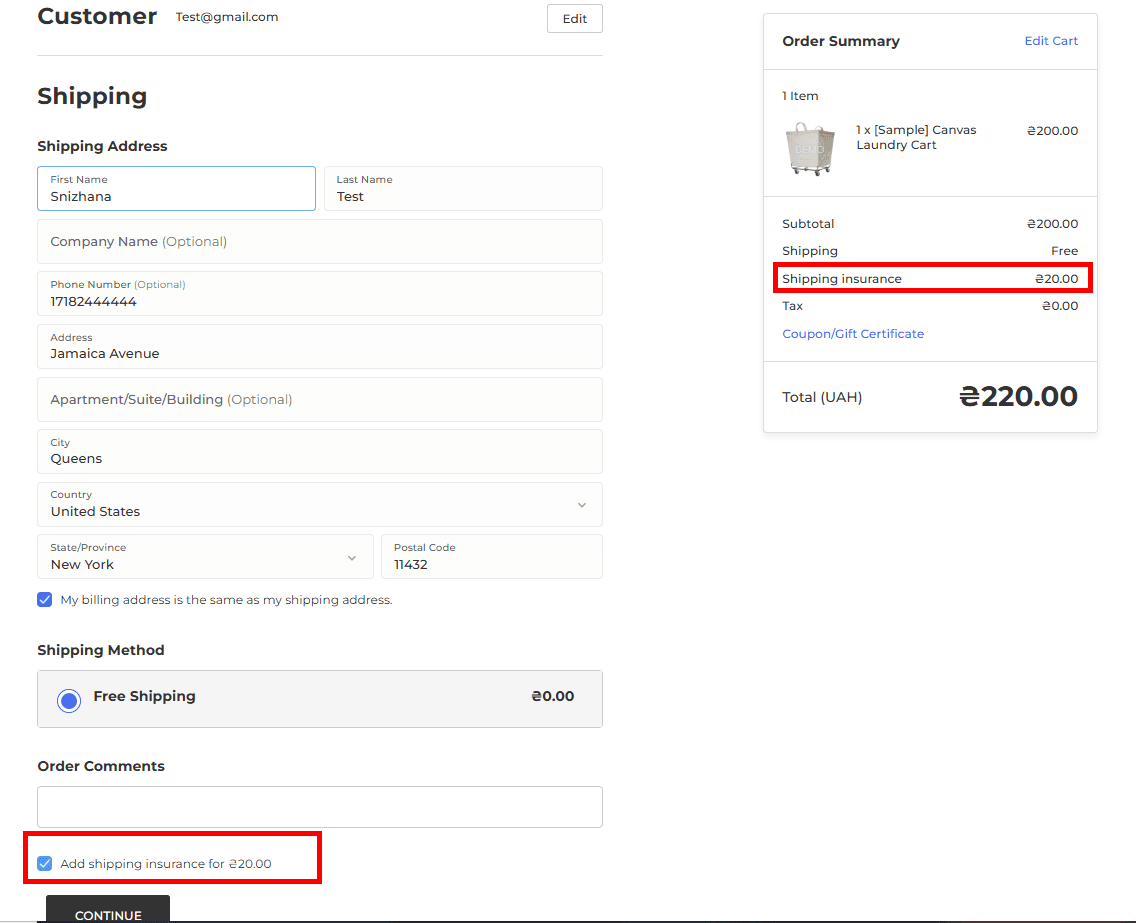 Checkbox On
